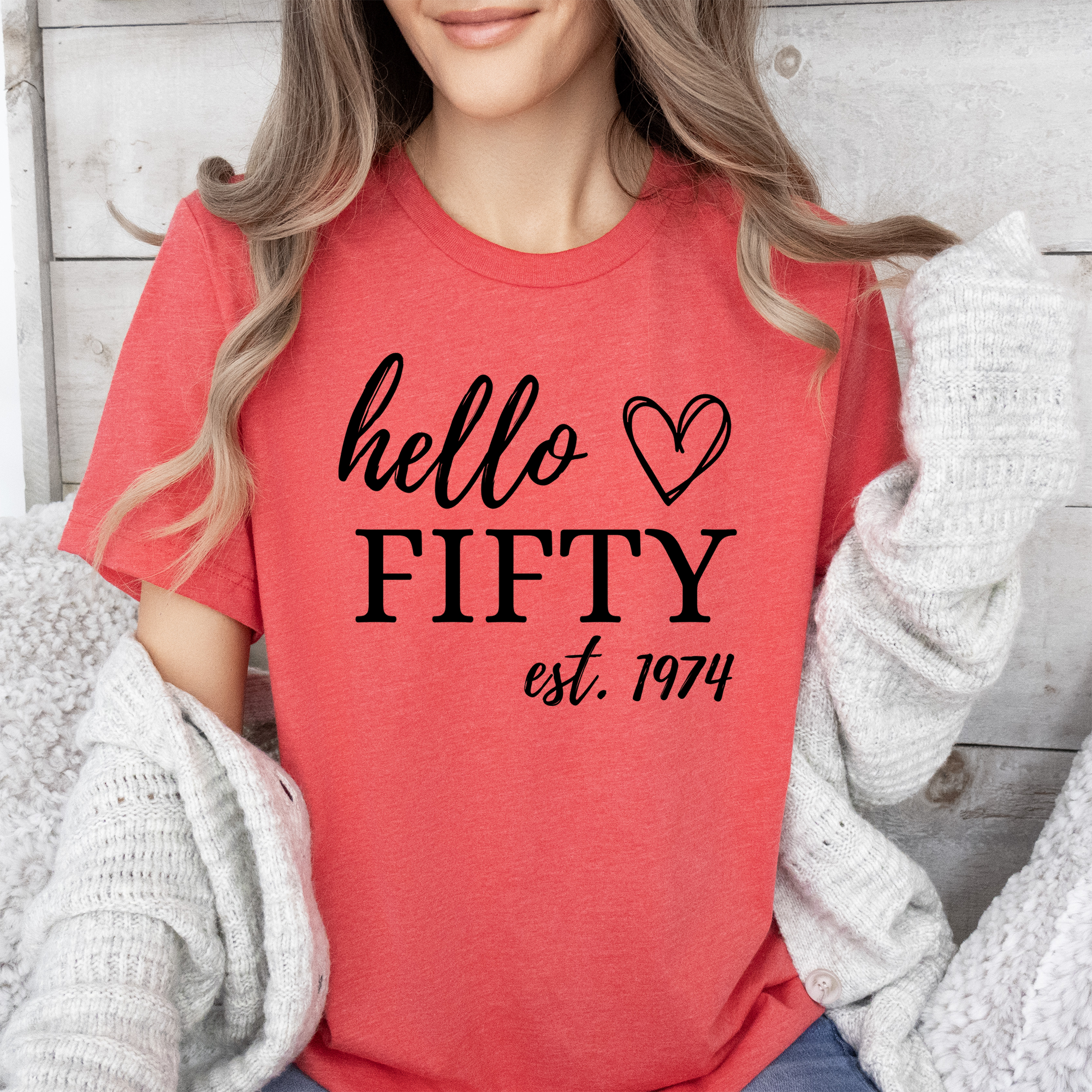 Hello Fifty Womens T Shirt