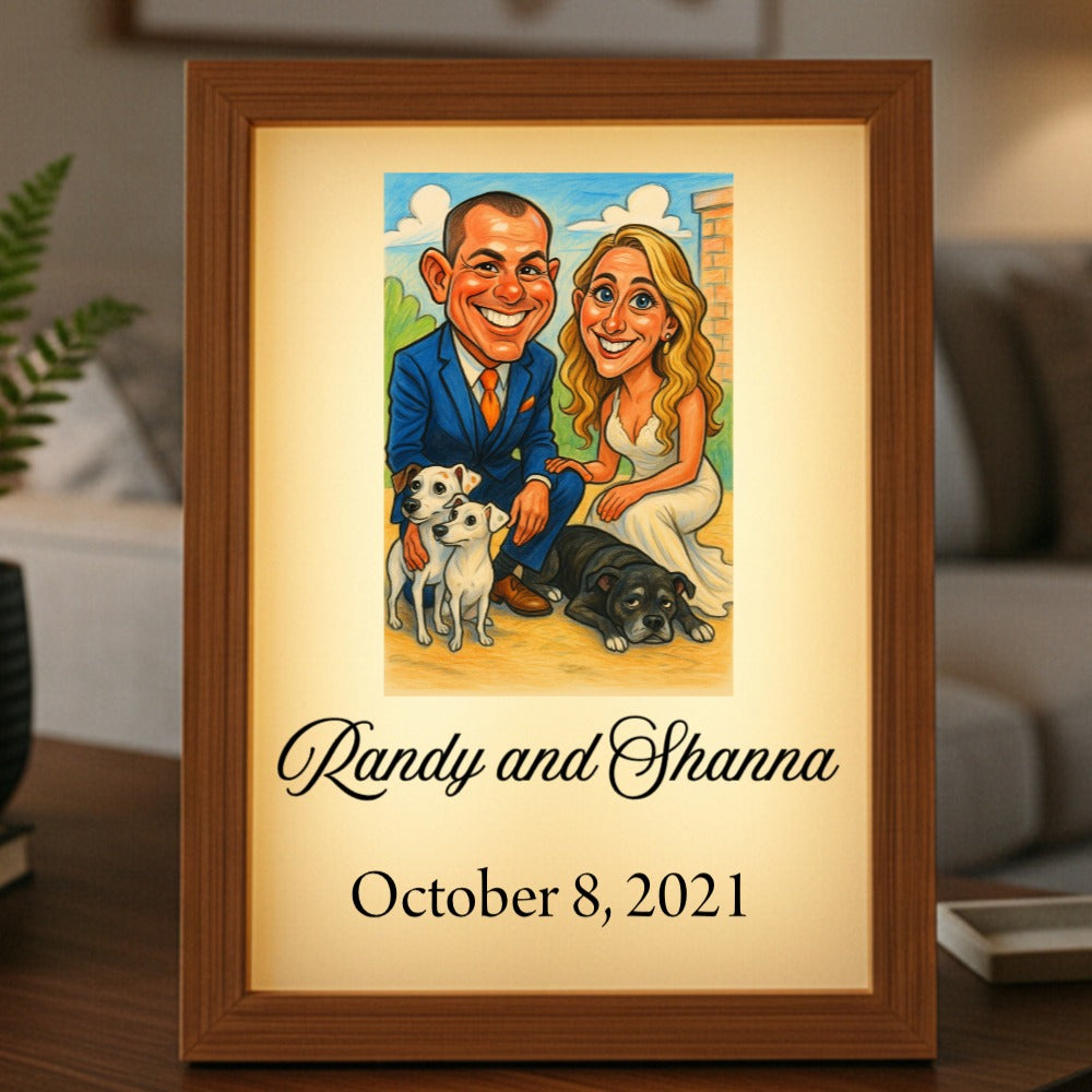 Couples Caricature Light Box
