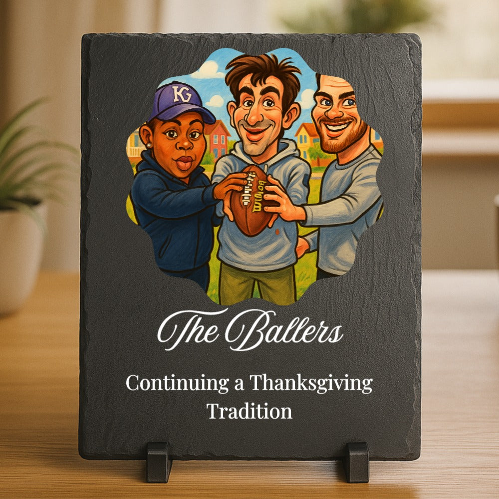Custom Caricature Slate Plaque