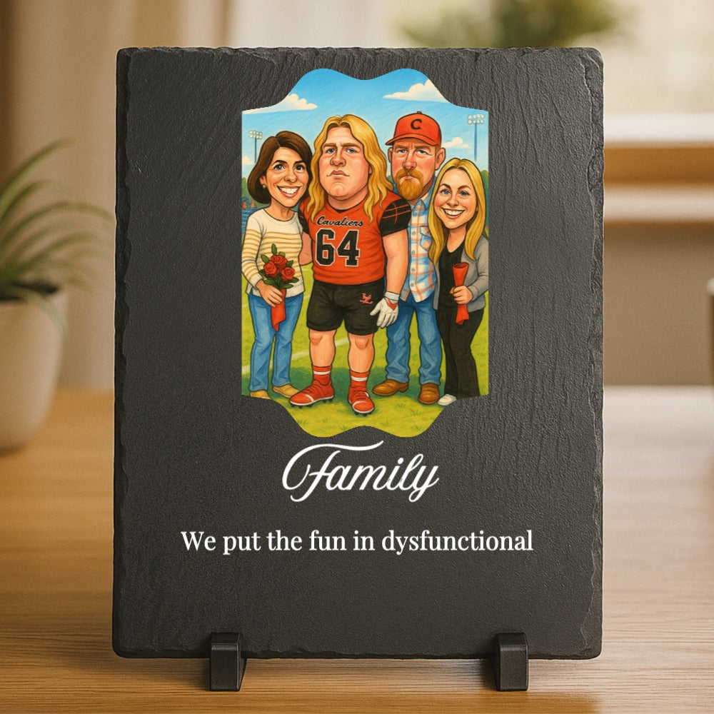 Custom Caricature Slate Plaque