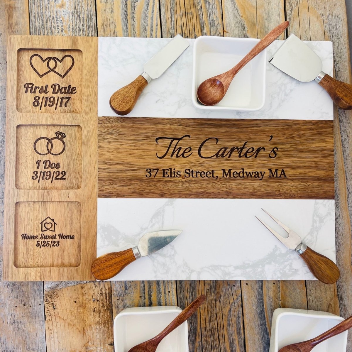 Personalized Loves Journey Charcuterie Board for her, Customized Gifts for Women by Groovy Girl Gifts