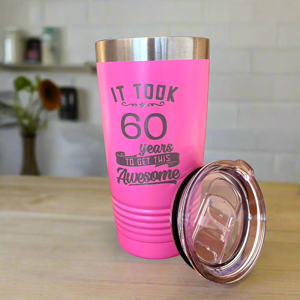 Personalized Ageless &amp; Awesome Tumbler for her, Customized Gifts for Women by Groovy Girl Gifts