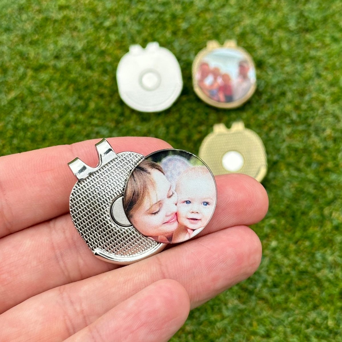 Personalized Custom Photo Ball Marker &amp; Golf Hat Clip Set for her, Customized Gifts for Women by Groovy Girl Gifts