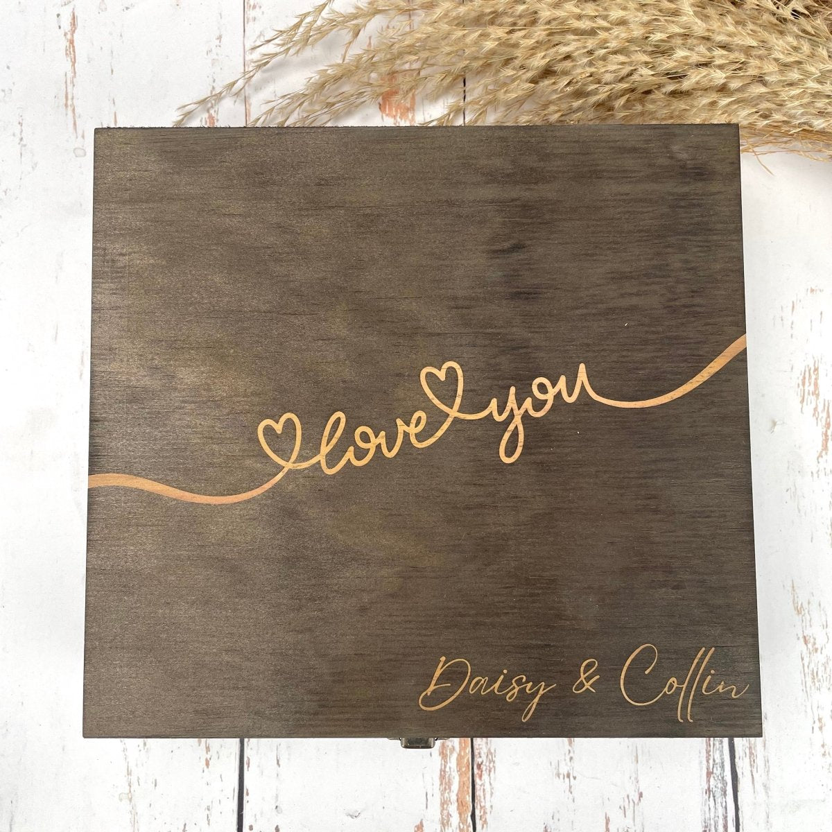 Personalized Anniversary Treasures Keepsake Box for her, Customized Gifts for Women by Groovy Girl Gifts