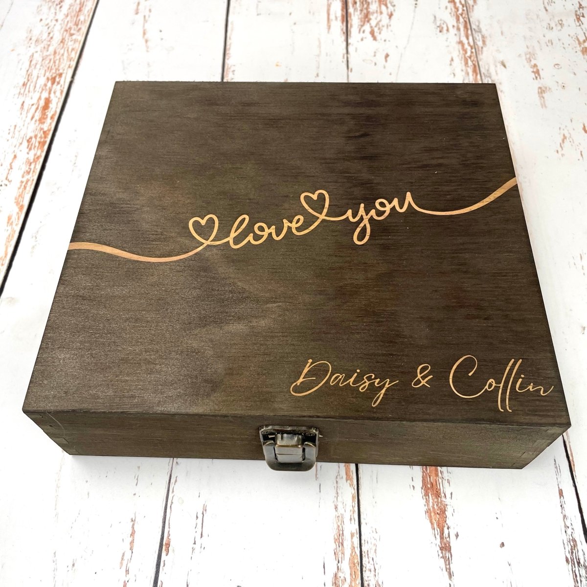 Personalized Anniversary Treasures Keepsake Box for her, Customized Gifts for Women by Groovy Girl Gifts