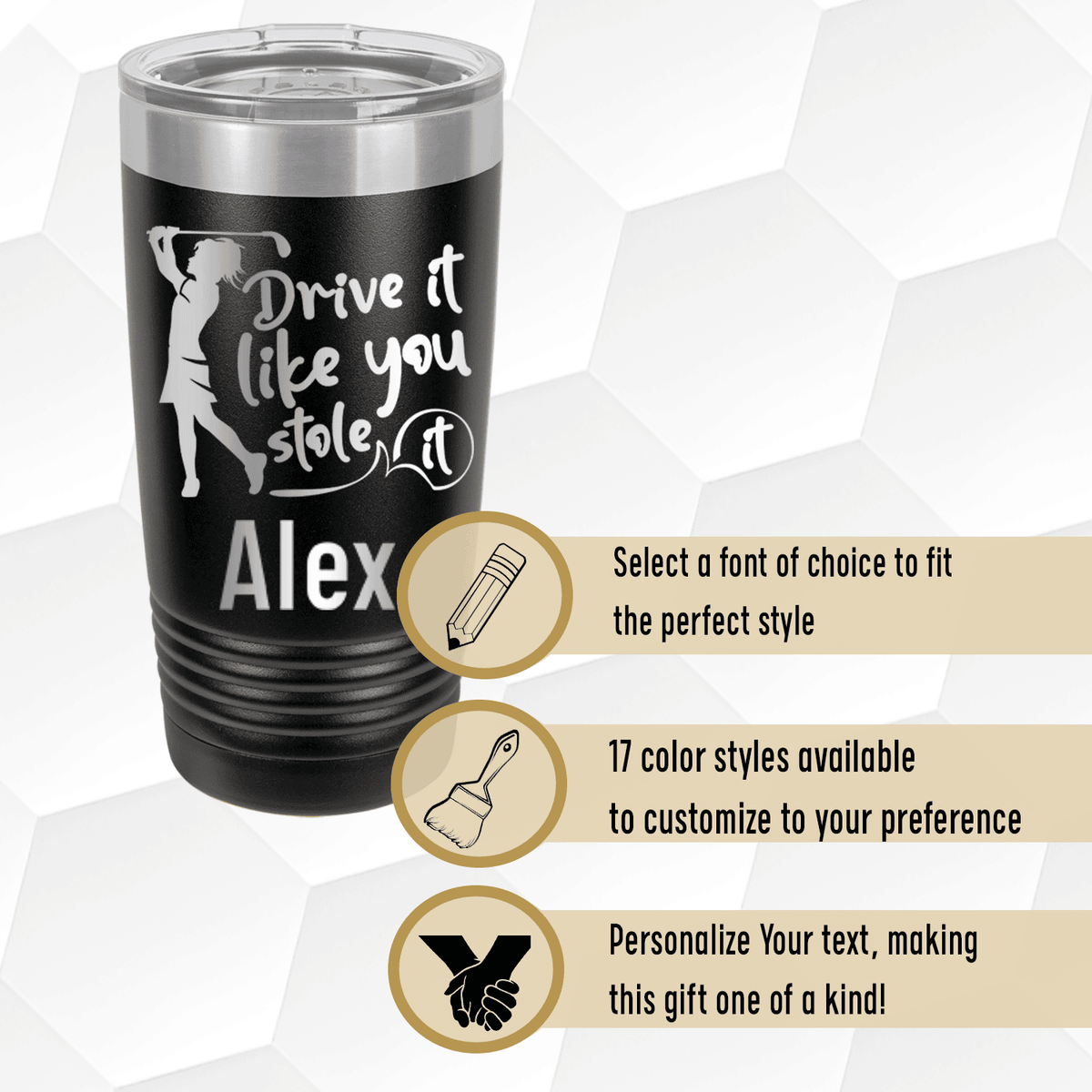 Personalized I Drive Like Its Stolen Tumbler for her, Customized Gifts for Women by Groovy Girl Gifts