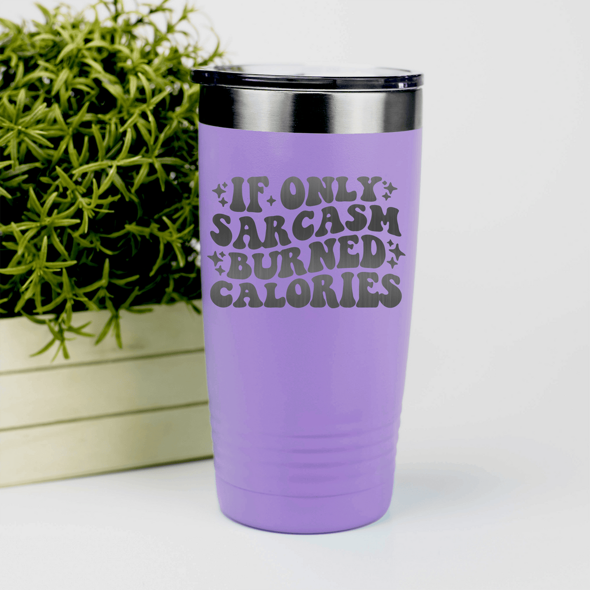 Light Purple pickelball tumbler If Sarcasm Burned Calories