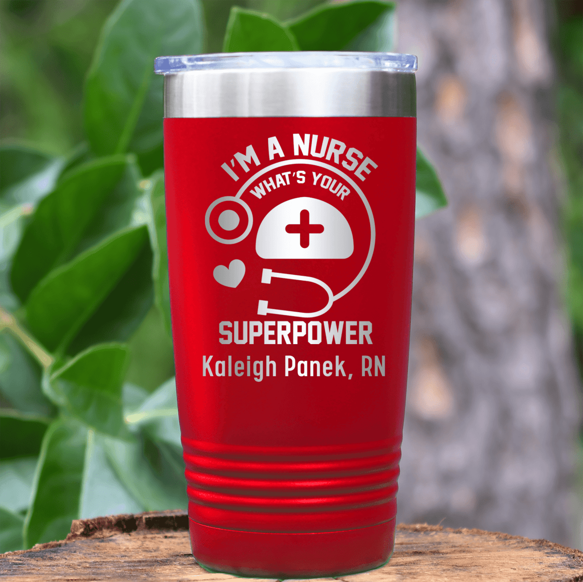 Teal Nurse Tumbler With Im A Nurse Whats Your Superpower Design