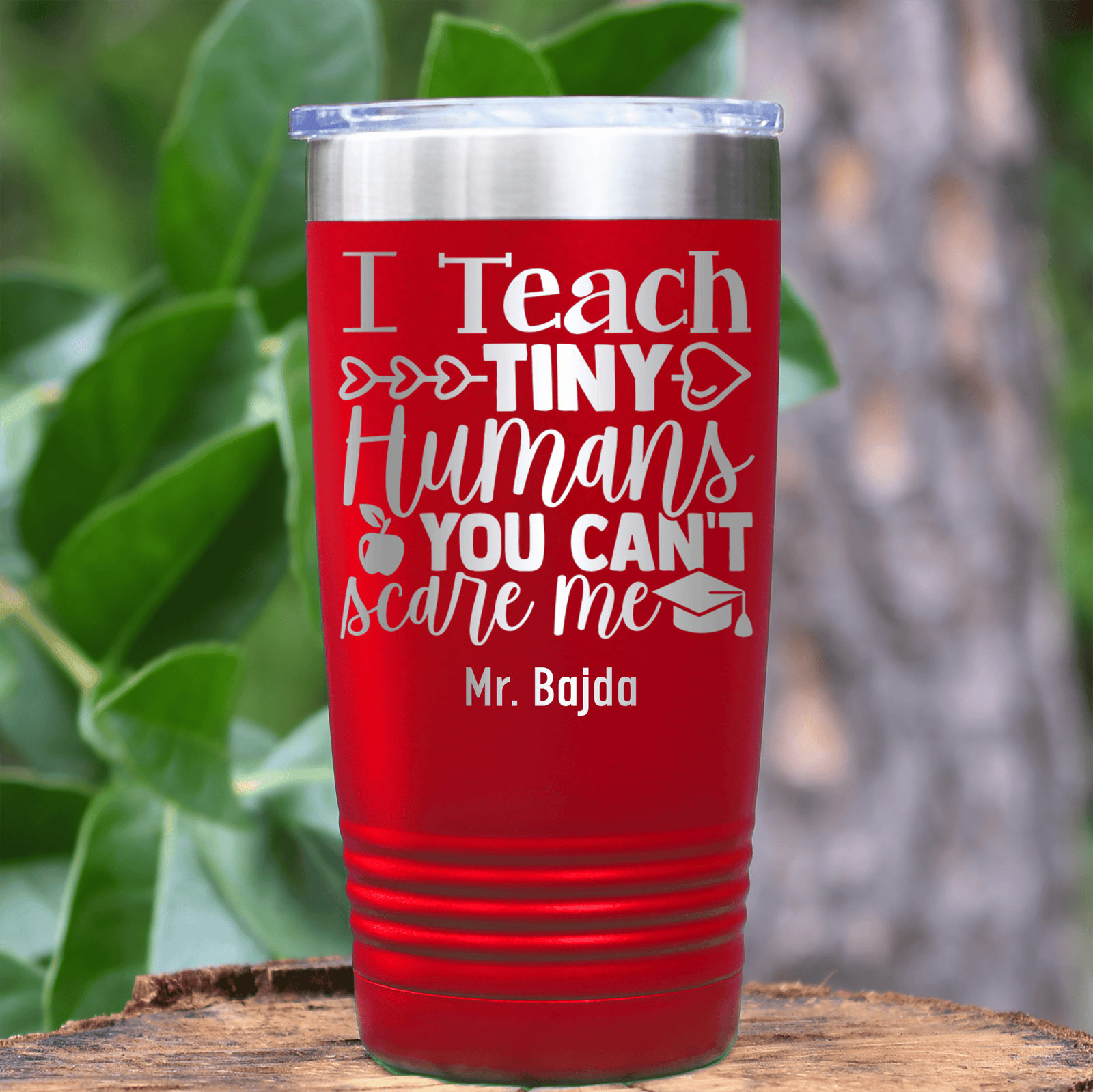 Teal Teacher Tumbler With Im A Teacher You Cant Scare Me Design