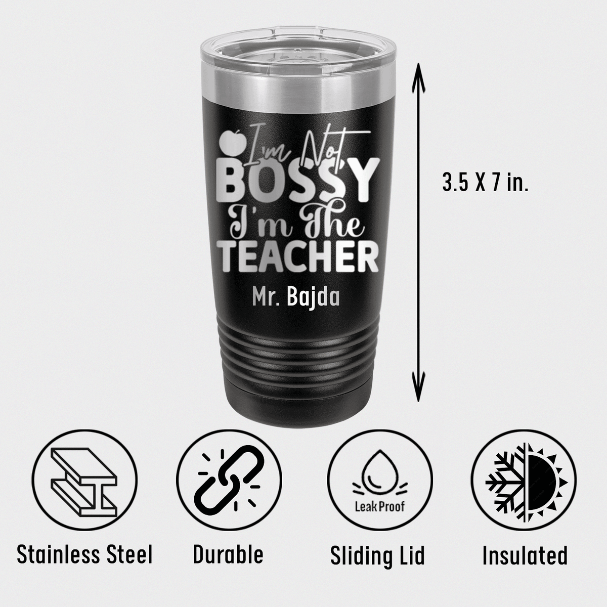 Personalized Im Not Bossy Tumbler for her, Customized Gifts for Women by Groovy Girl Gifts