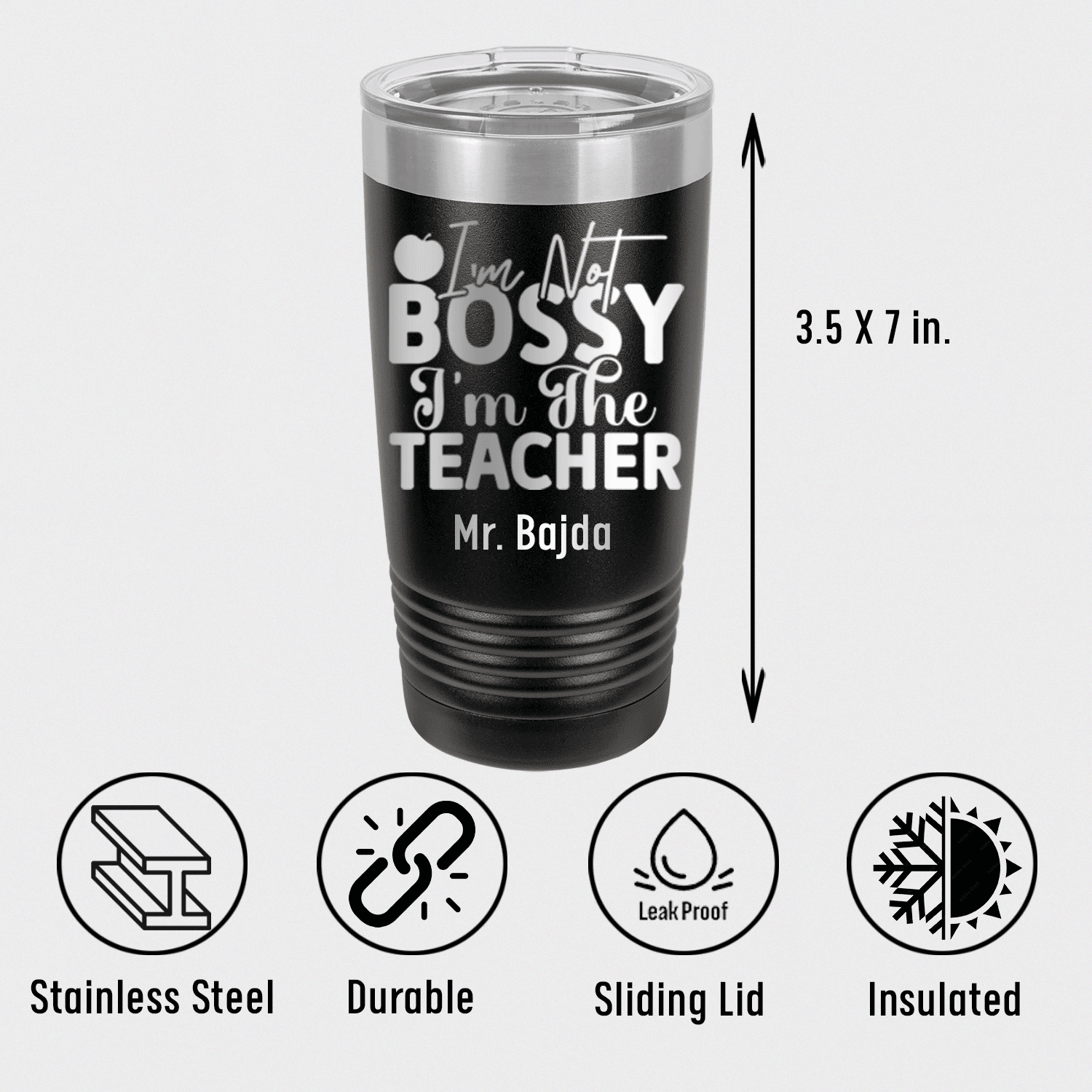 Personalized Im Not Bossy Tumbler for her, Customized Gifts for Women by Groovy Girl Gifts