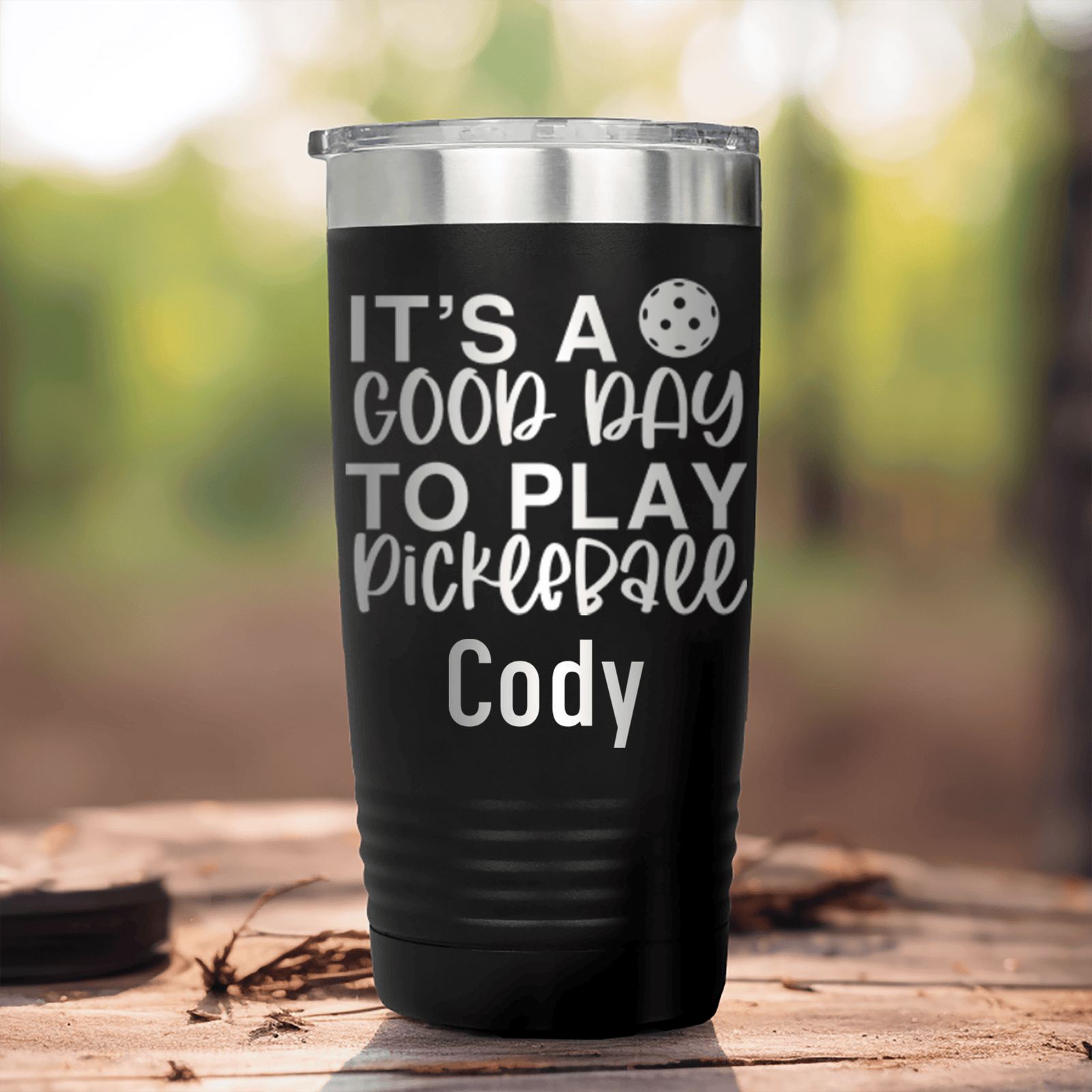 Pink Pickleball Tumbler With Its A Good Day For Pickleball Design