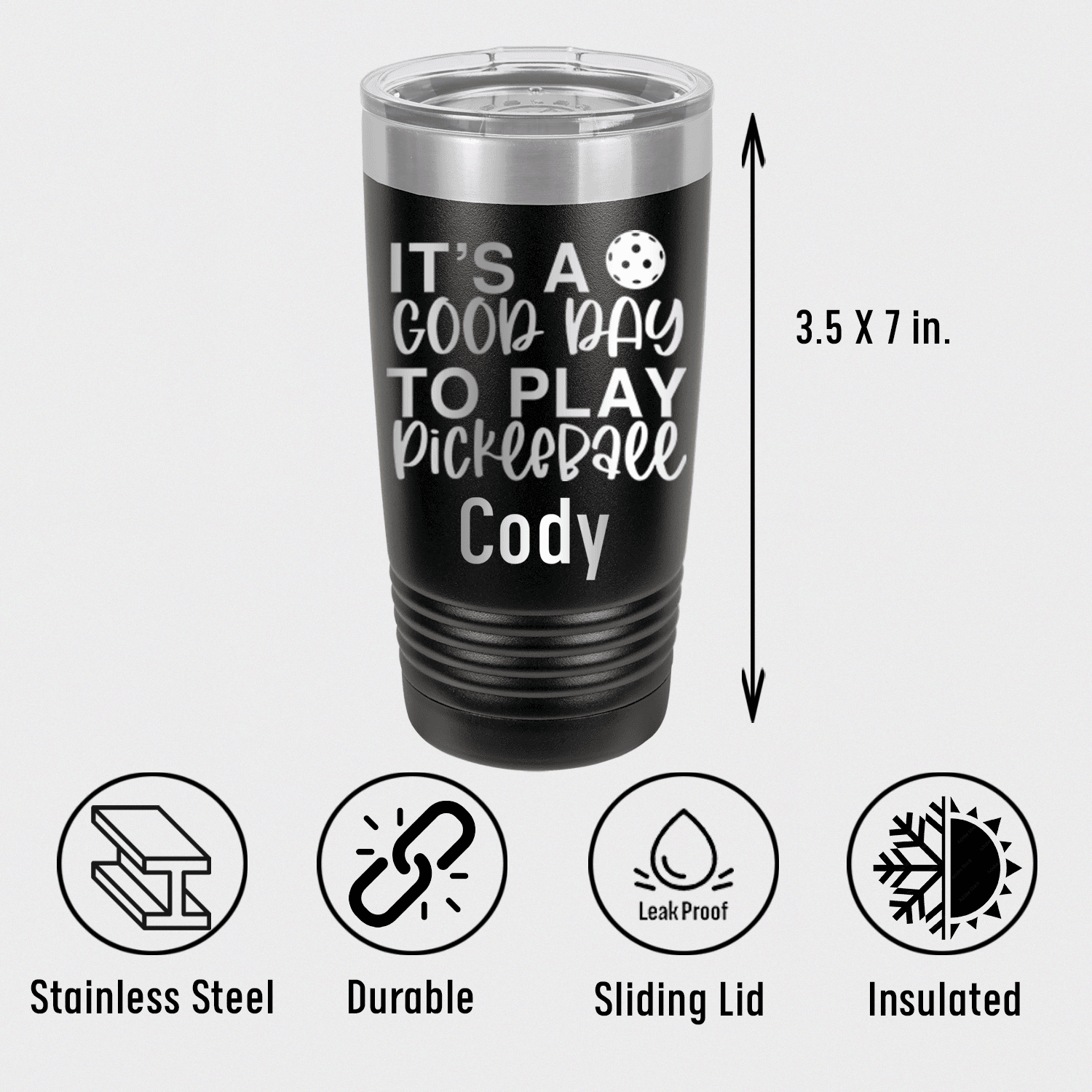 Personalized Its A Good Day For Pickleball Tumbler for her, Customized Gifts for Women by Groovy Girl Gifts