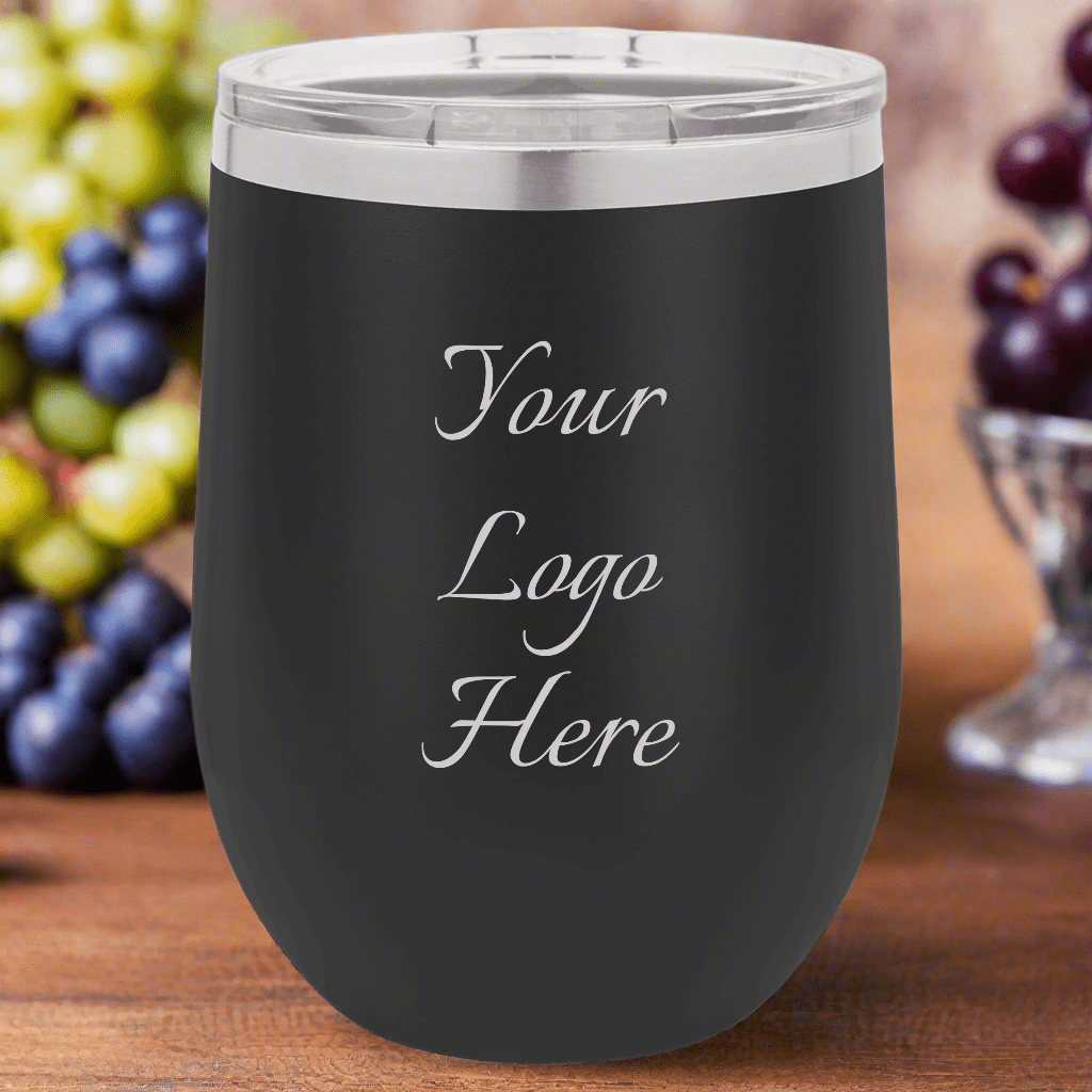 Personalized Custom Logo Stemless Wine Tumbler for her, Customized Gifts for Women by Groovy Girl Gifts