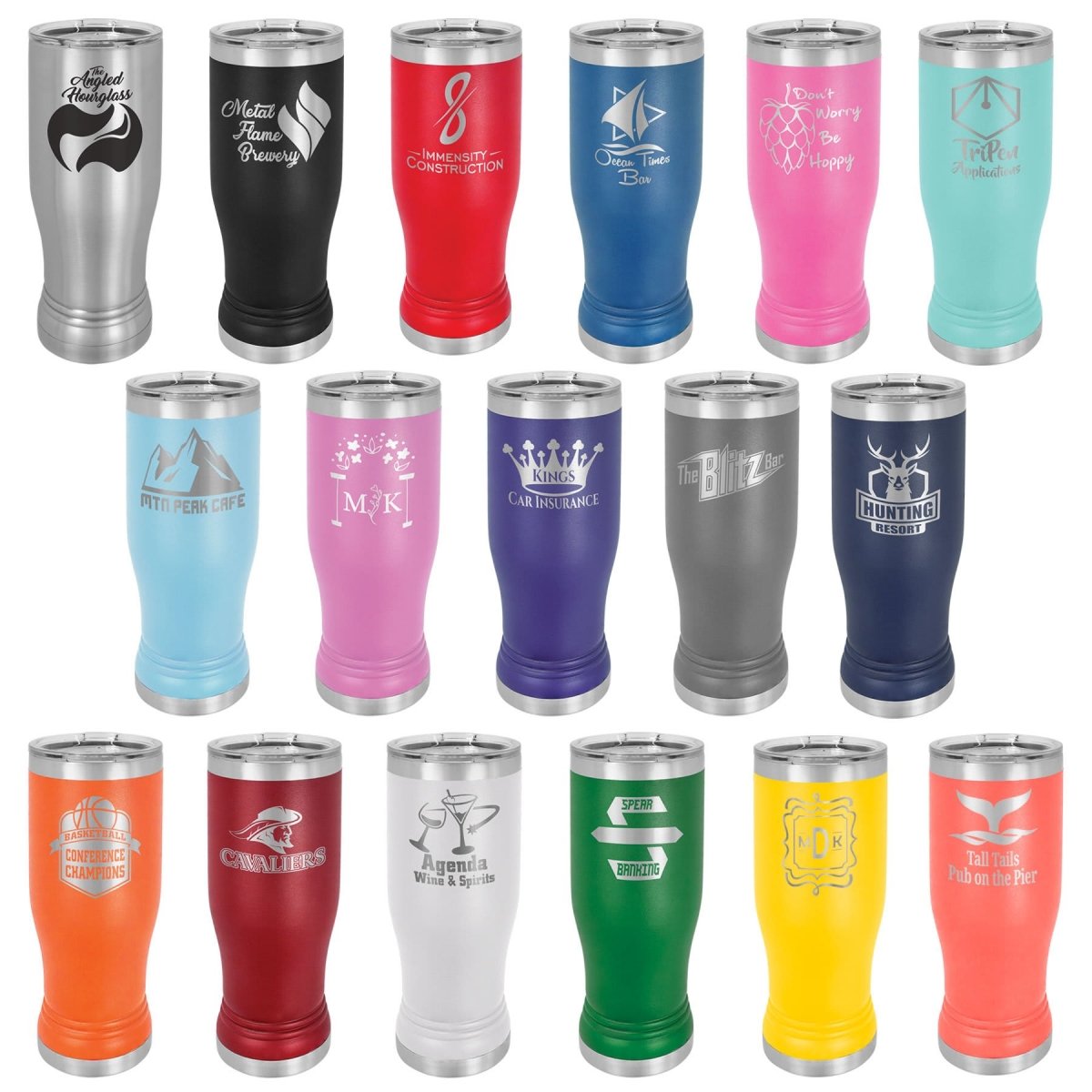 Personalized Custom Logo Pilsner Tumbler for her, Customized Gifts for Women by Groovy Girl Gifts