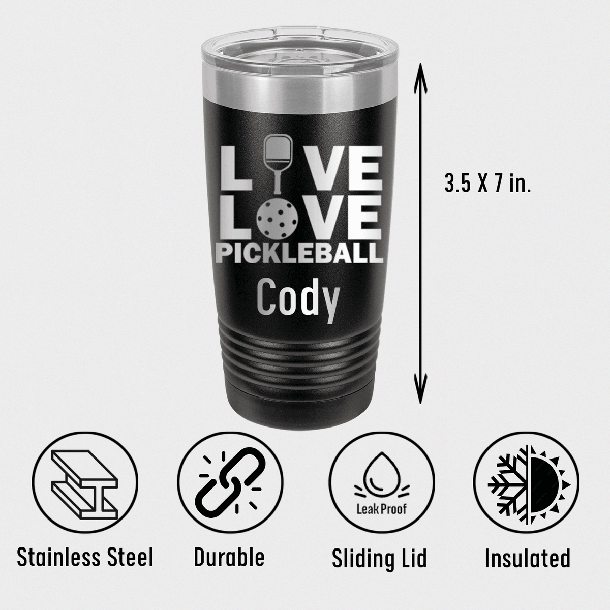 Personalized Live Love Pickle Tumbler for her, Customized Gifts for Women by Groovy Girl Gifts