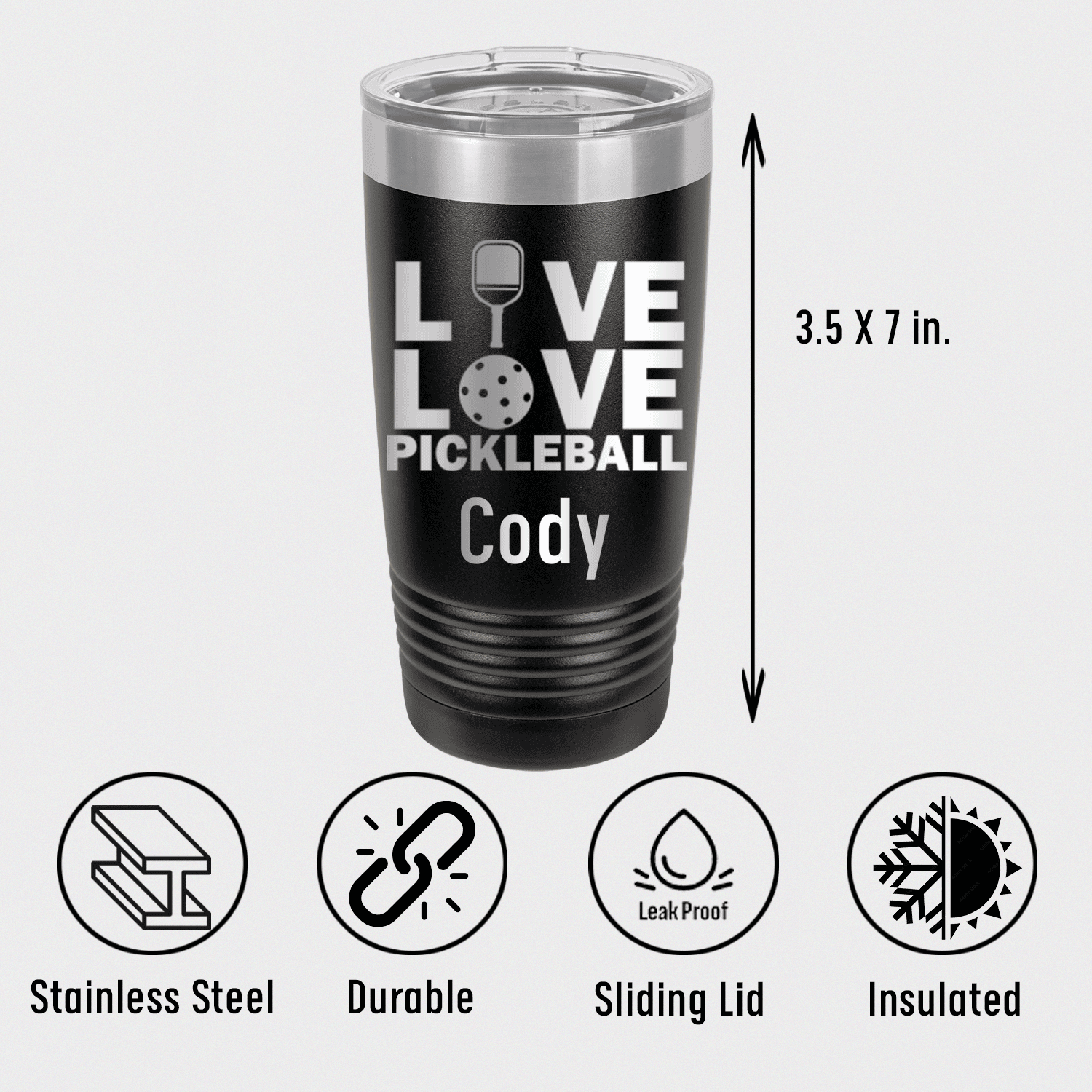 Personalized Live Love Pickle Tumbler for her, Customized Gifts for Women by Groovy Girl Gifts