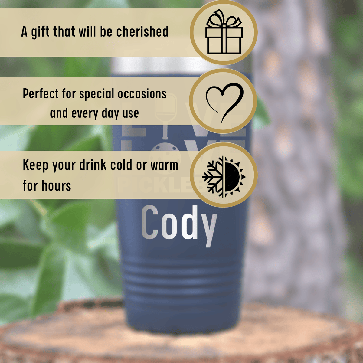 Personalized Live Love Pickle Tumbler for her, Customized Gifts for Women by Groovy Girl Gifts