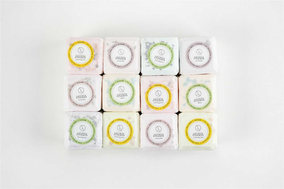 Luxury Shower Steamers Gift Set with 12 Handmade Aromatherapy Cubes – Lavender, Grapefruit, Mint &amp; Eucalyptus – Perfect Spa Gift