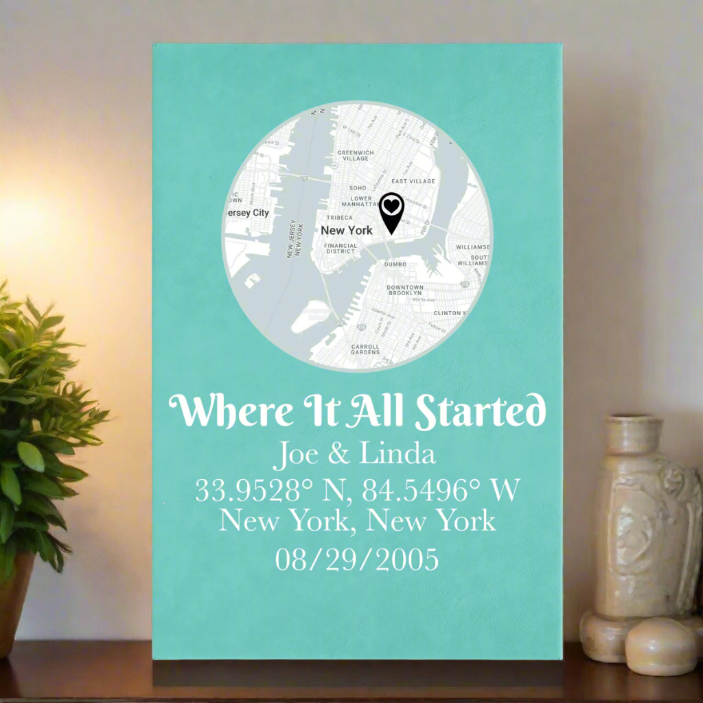 Personalized Love&#39;s Starting Point Sign for her, Customized Gifts for Women by Groovy Girl Gifts