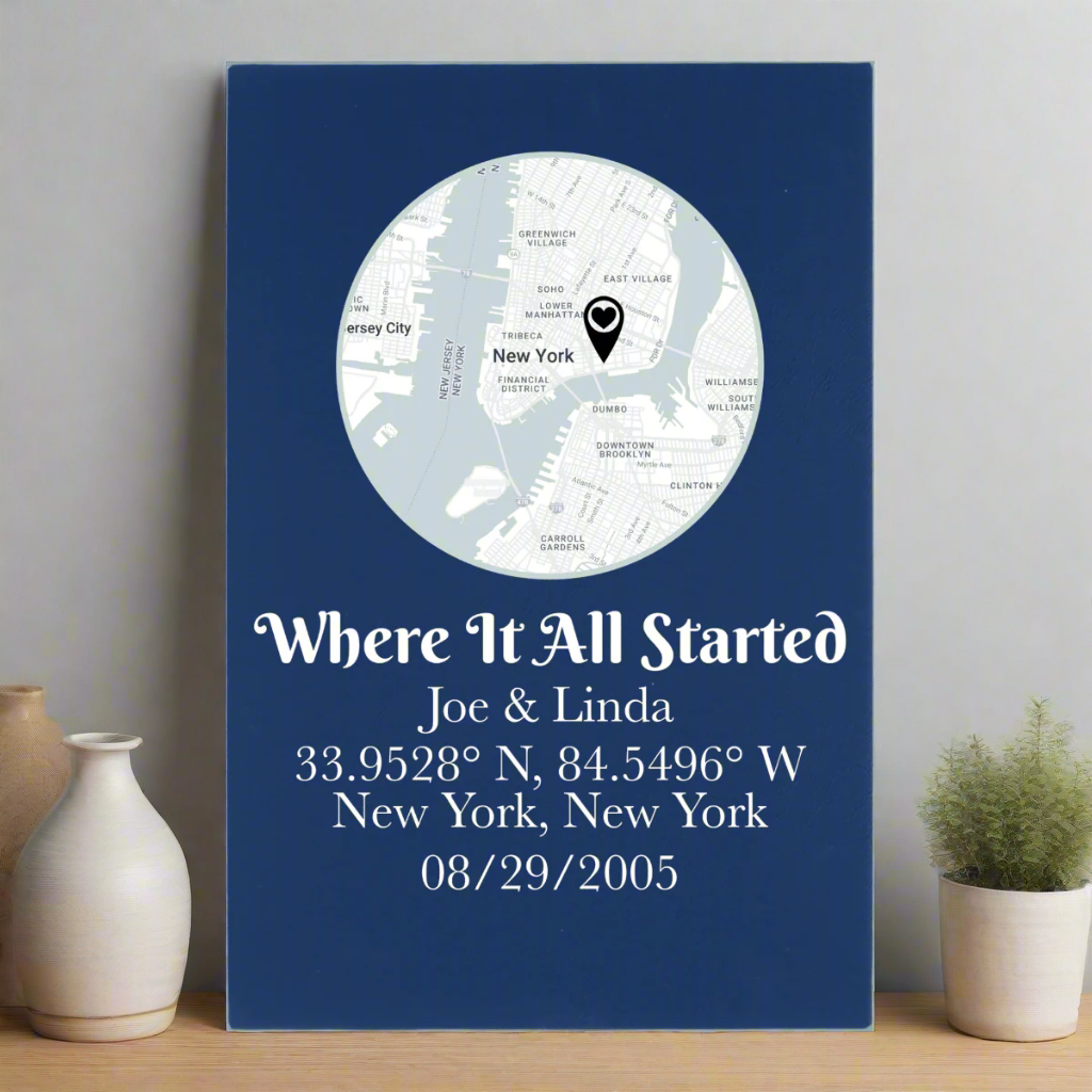 Personalized Love's Starting Point Sign for her, Customized Gifts for Women by Groovy Girl Gifts