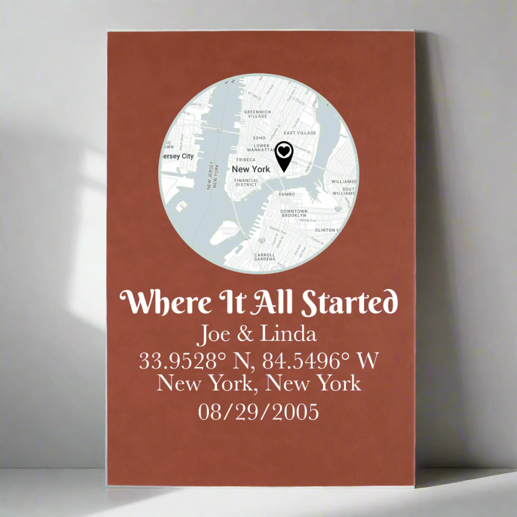 Personalized Love&#39;s Starting Point Sign for her, Customized Gifts for Women by Groovy Girl Gifts