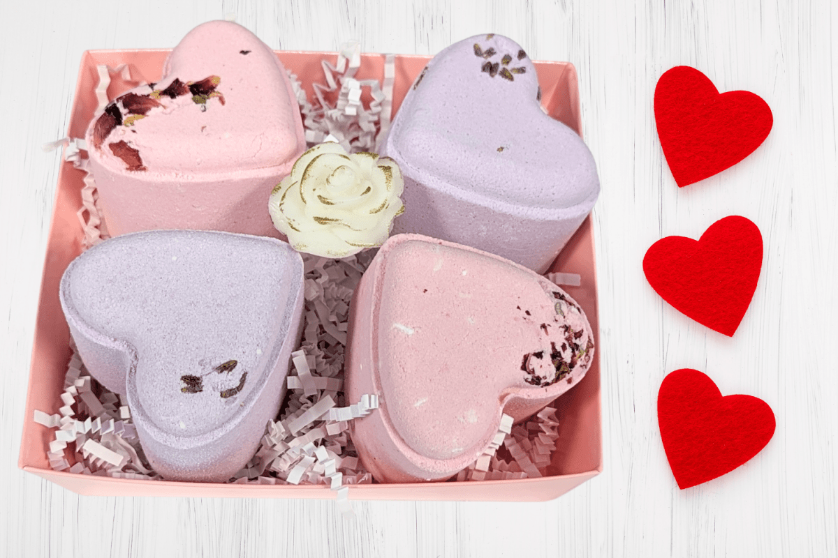 Personalized Heart Shaped Shower Steamers Gift Box for her, Customized Gifts for Women by Groovy Girl Gifts
