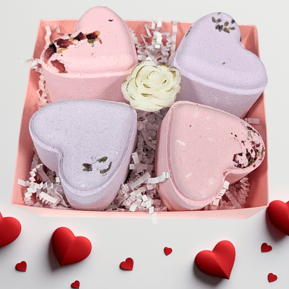 Personalized Heart Shaped Shower Steamers Gift Box for her, Customized Gifts for Women by Groovy Girl Gifts
