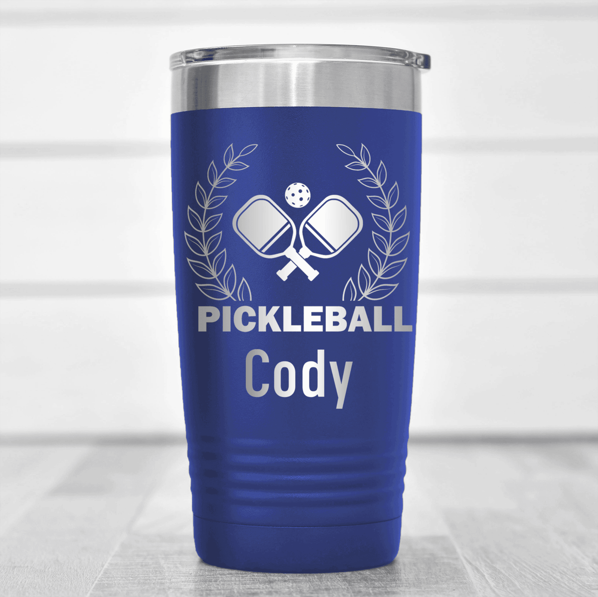 Blue Pickleball Tumbler With Master Of Pickleball Design