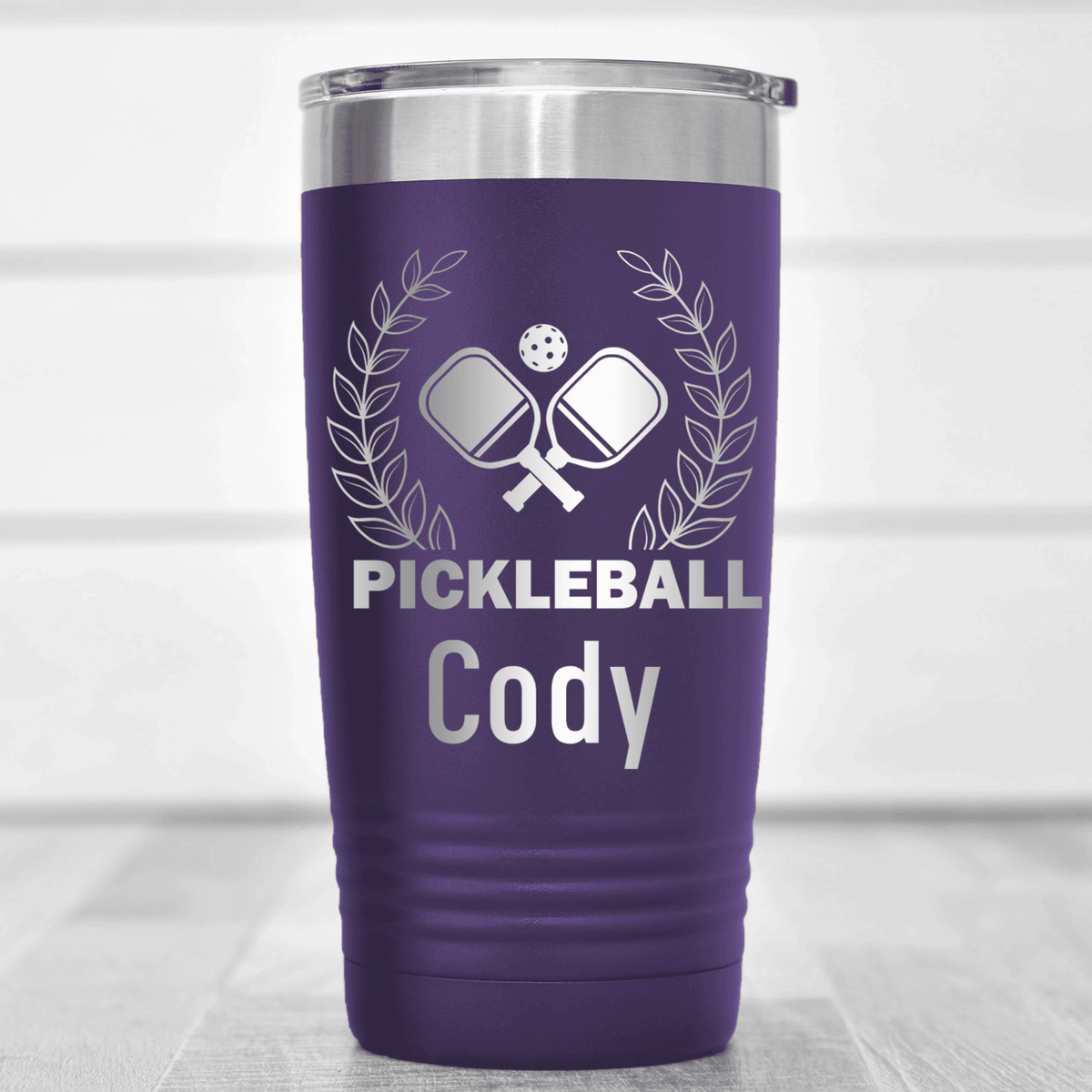 Purple Pickleball Tumbler With Master Of Pickleball Design