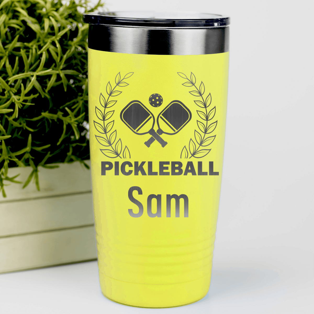 Yellow Pickleball Tumbler With Master Of Pickleball Design