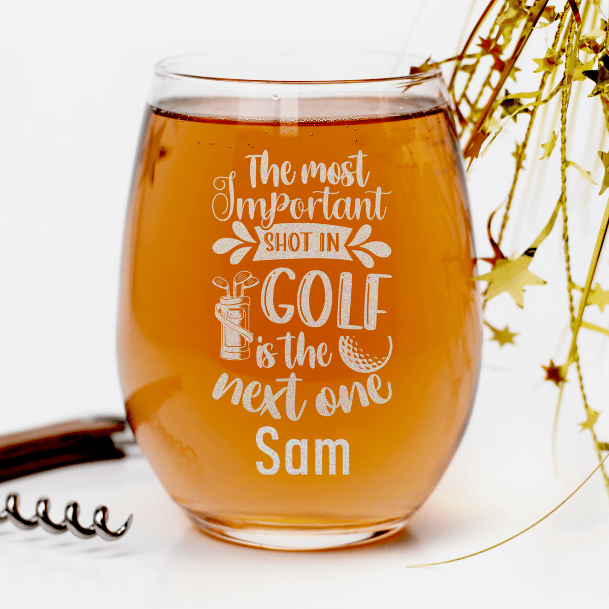 Personalized Most Important Shot Stemless Wine Glass for her, Customized Gifts for Women by Groovy Girl Gifts