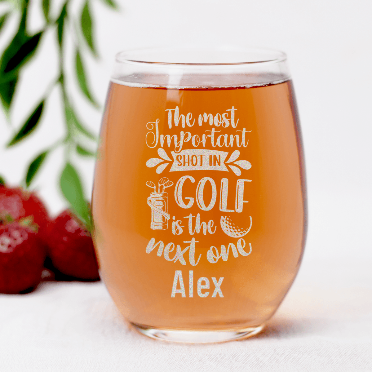 Personalized Most Important Shot Stemless Wine Glass for her, Customized Gifts for Women by Groovy Girl Gifts