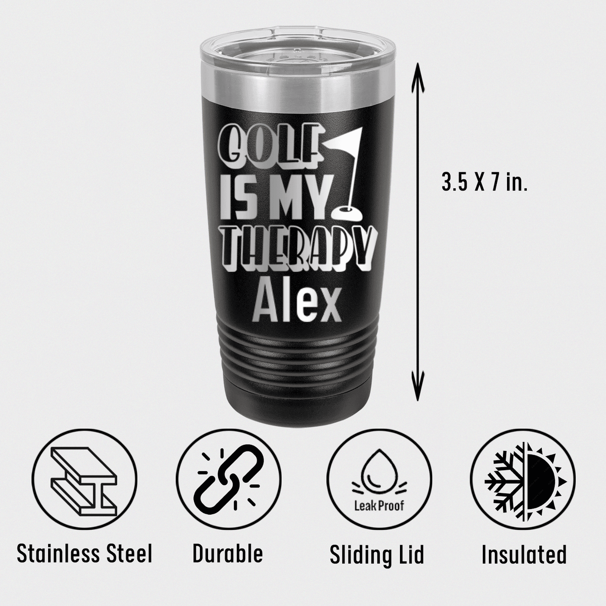 Personalized My Real Therapy Tumbler for her, Customized Gifts for Women by Groovy Girl Gifts