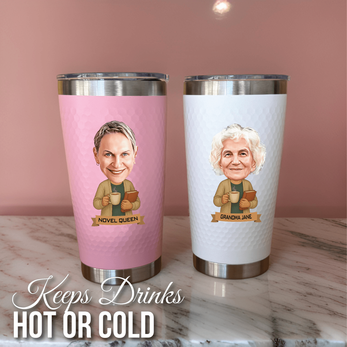 Personalized Book Lover Tumbler for her, Customized Gifts for Women by Groovy Girl Gifts