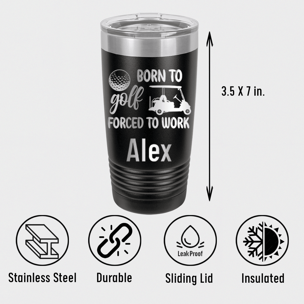 Personalized Never Meant To Work Tumbler for her, Customized Gifts for Women by Groovy Girl Gifts