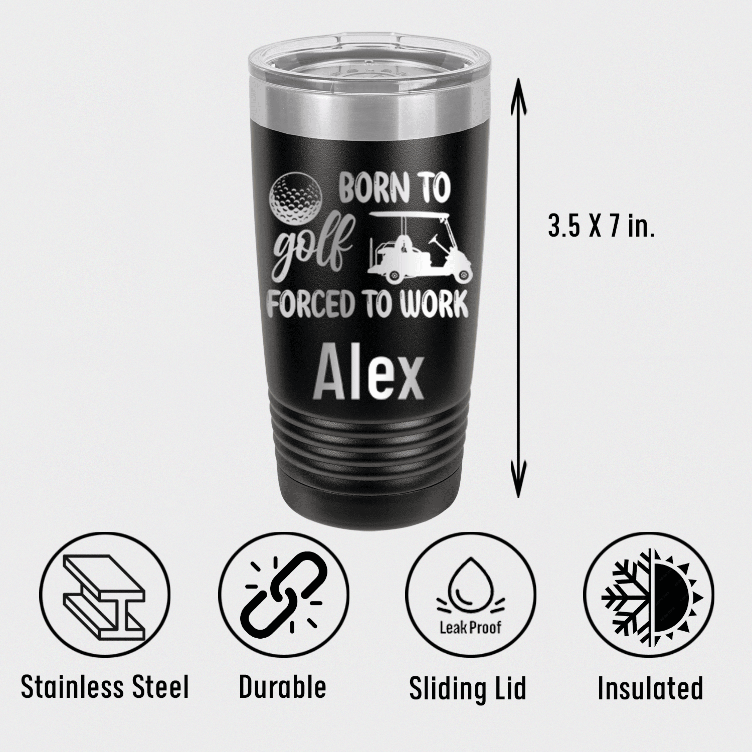 Personalized Never Meant To Work Tumbler for her, Customized Gifts for Women by Groovy Girl Gifts