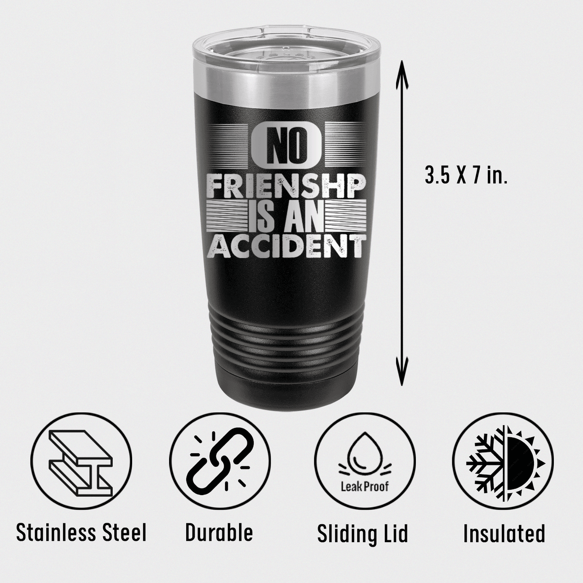 Personalized No Friendship Is An Accident Tumbler for her, Customized Gifts for Women by Groovy Girl Gifts