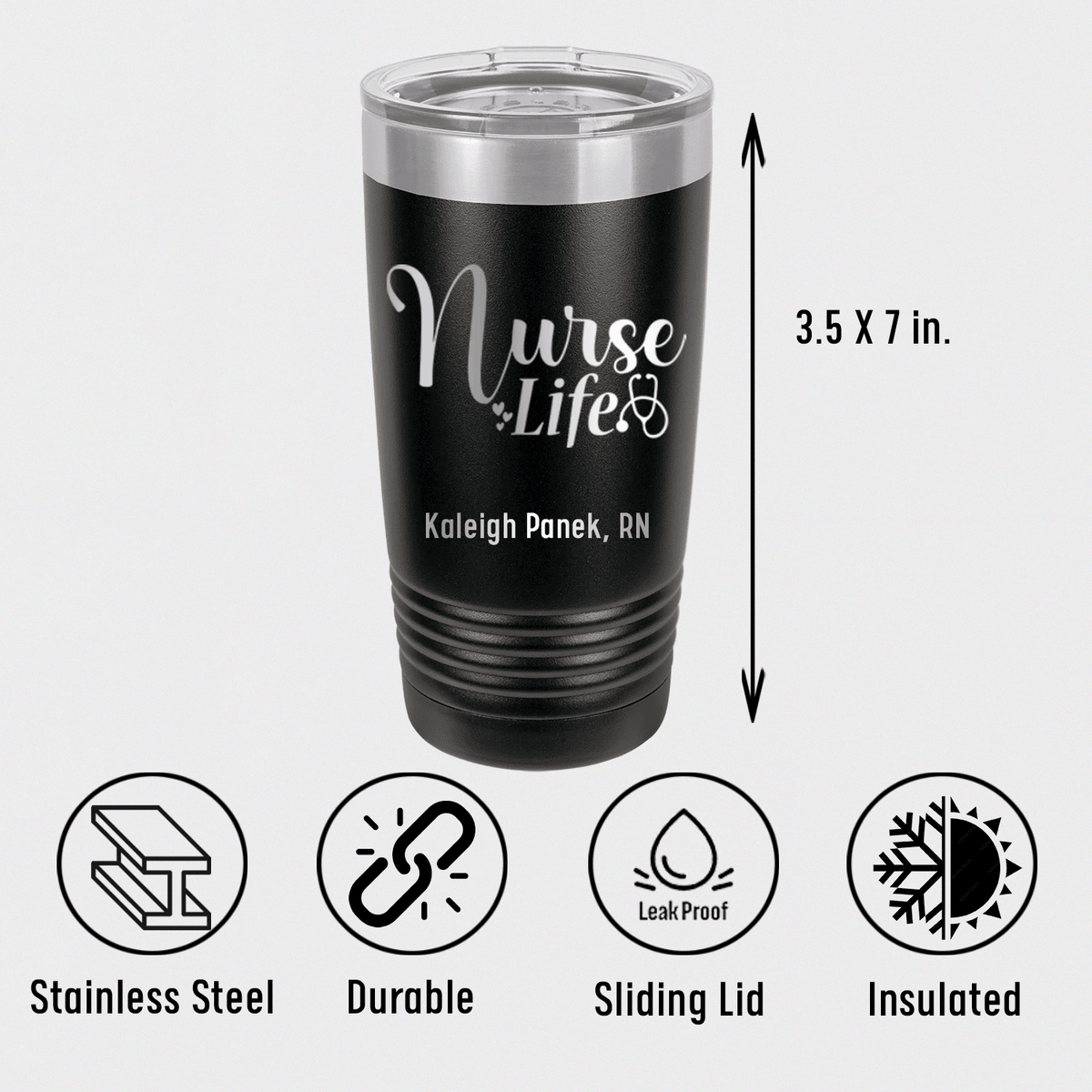 Personalized Nurse Life Tumbler for her, Customized Gifts for Women by Groovy Girl Gifts