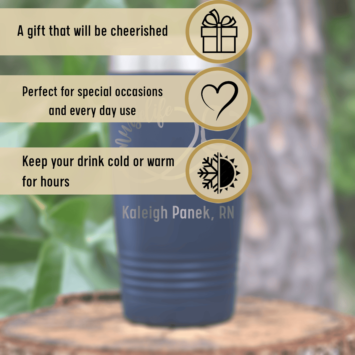 Personalized Nurselife Script Tumbler for her, Customized Gifts for Women by Groovy Girl Gifts