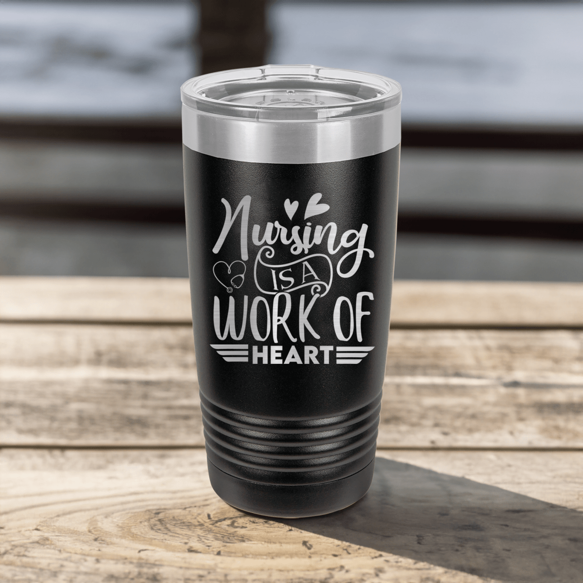 Funny Nursing Is Work Of Heart Ringed Tumbler