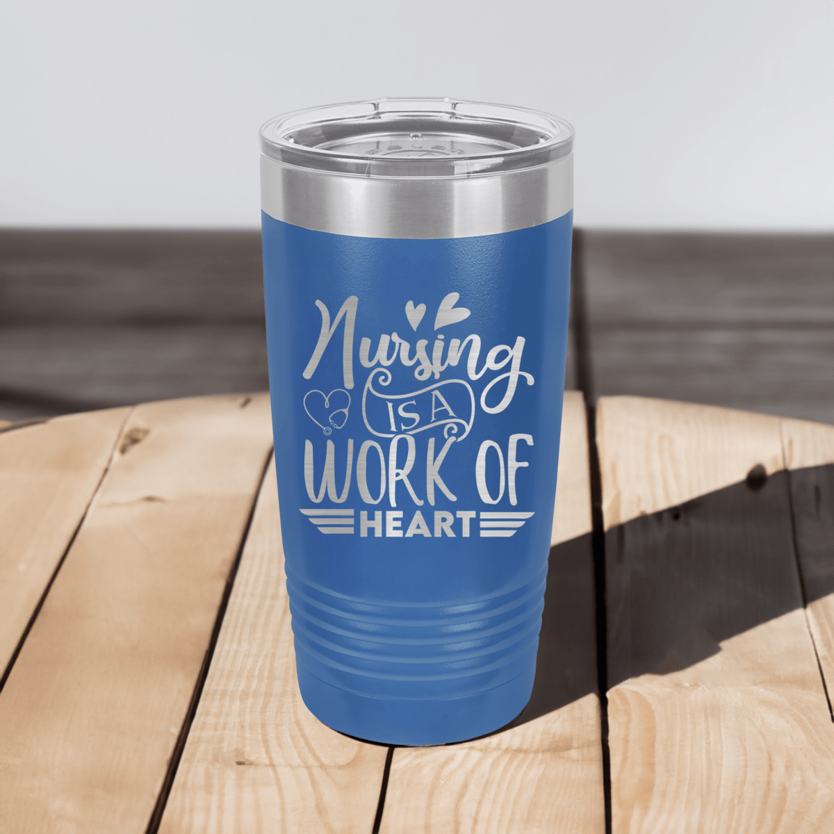 Funny Nursing Is Work Of Heart Ringed Tumbler