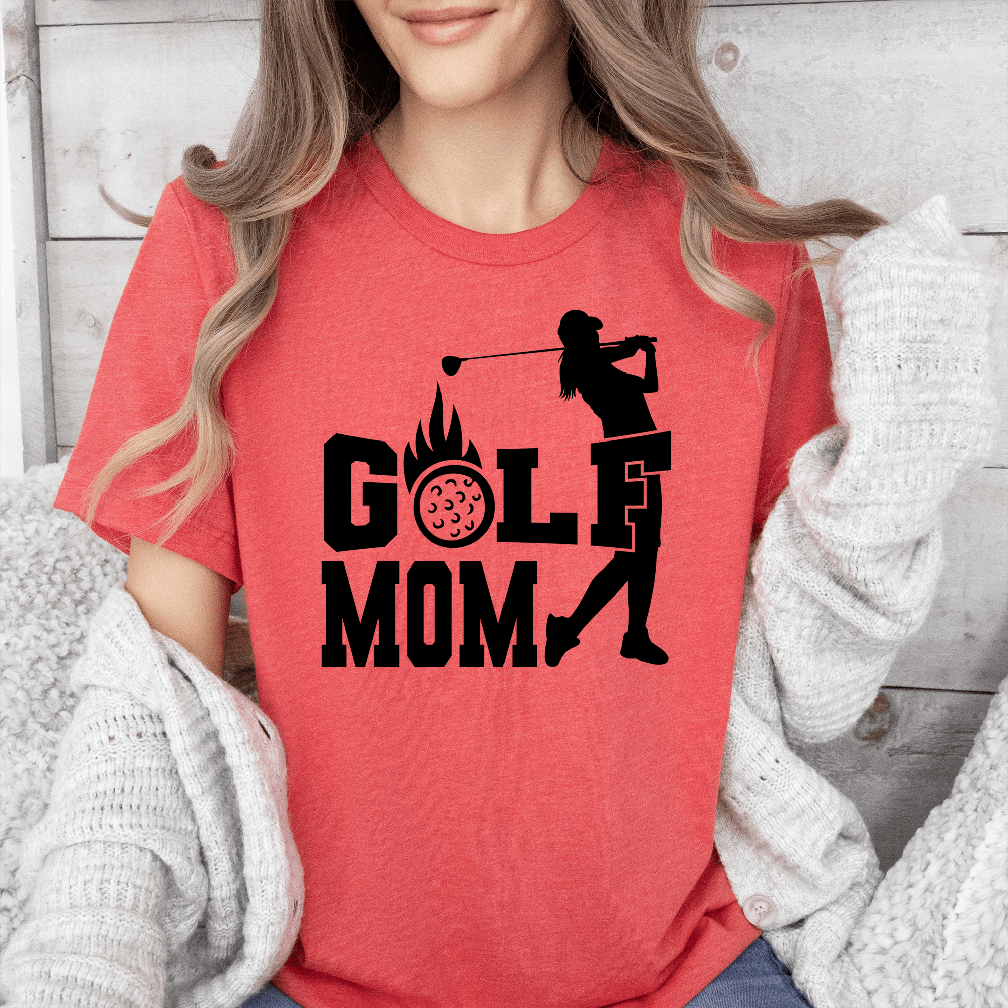 On Fire Golf Mom Womens T Shirt