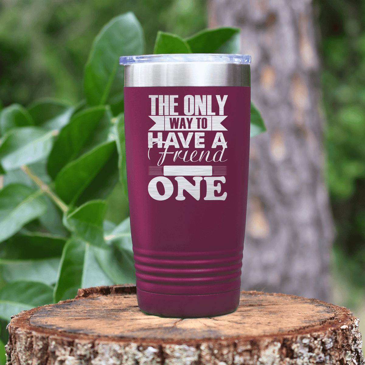 Maroon Best Friend tumbler Only Way To Have A Friend Is To Be One