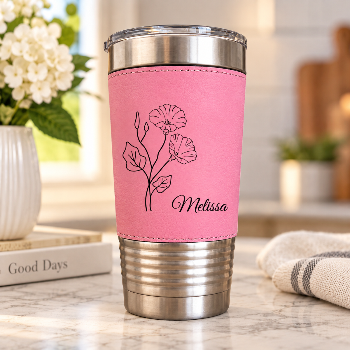 Personalized Birth Flower Tumbler