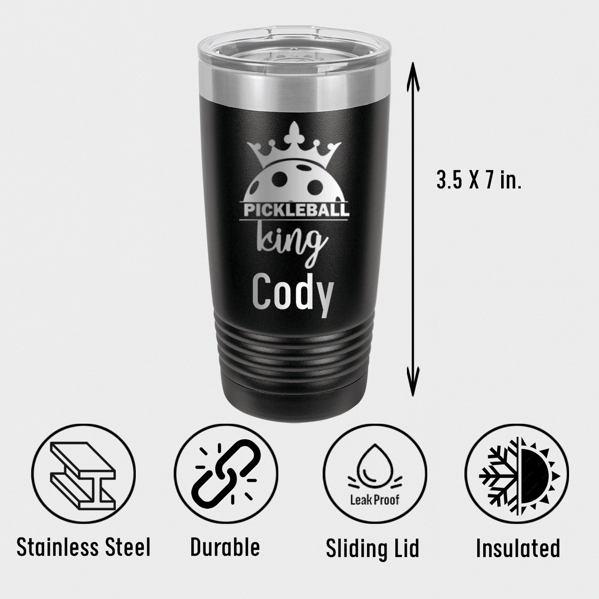 Personalized Pickle King Tumbler for her, Customized Gifts for Women by Groovy Girl Gifts