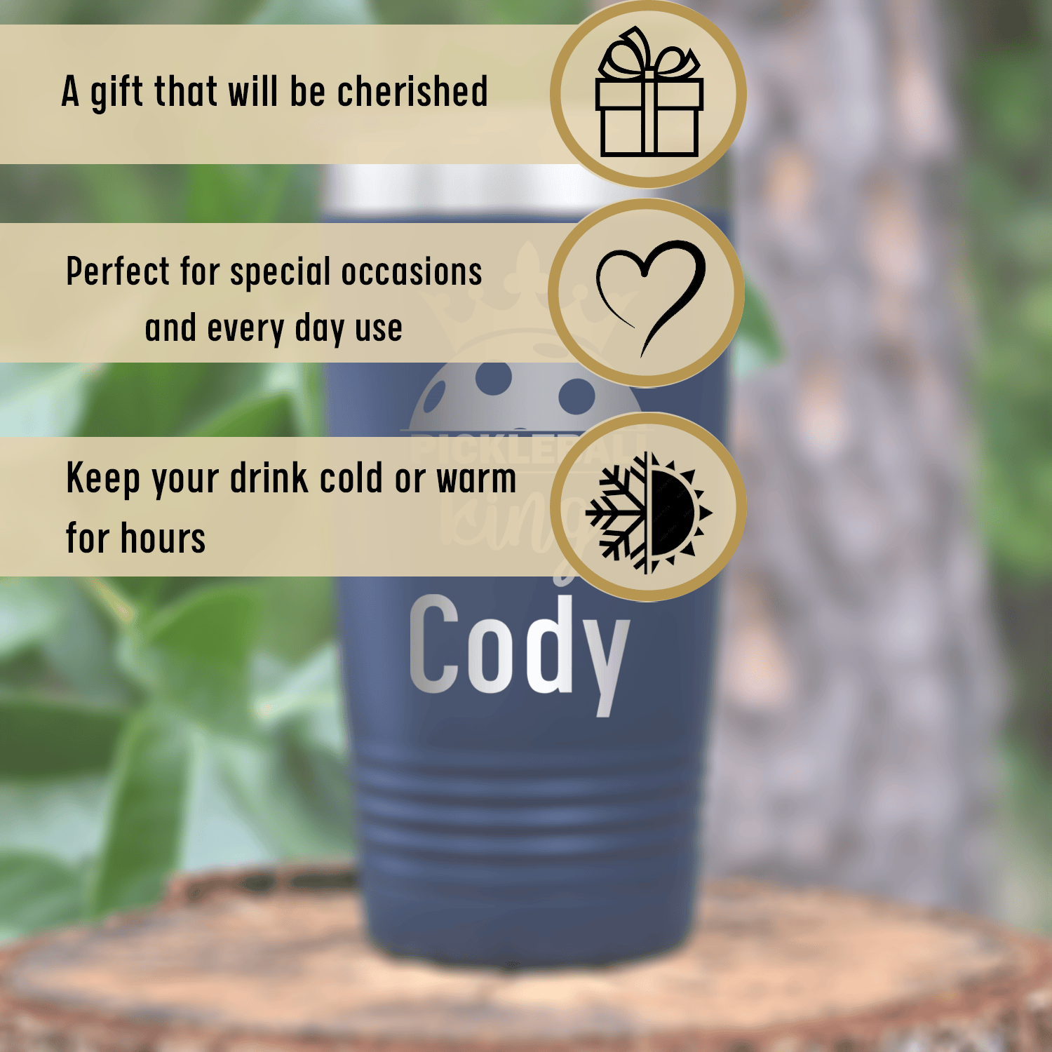 Personalized Pickle King Tumbler for her, Customized Gifts for Women by Groovy Girl Gifts