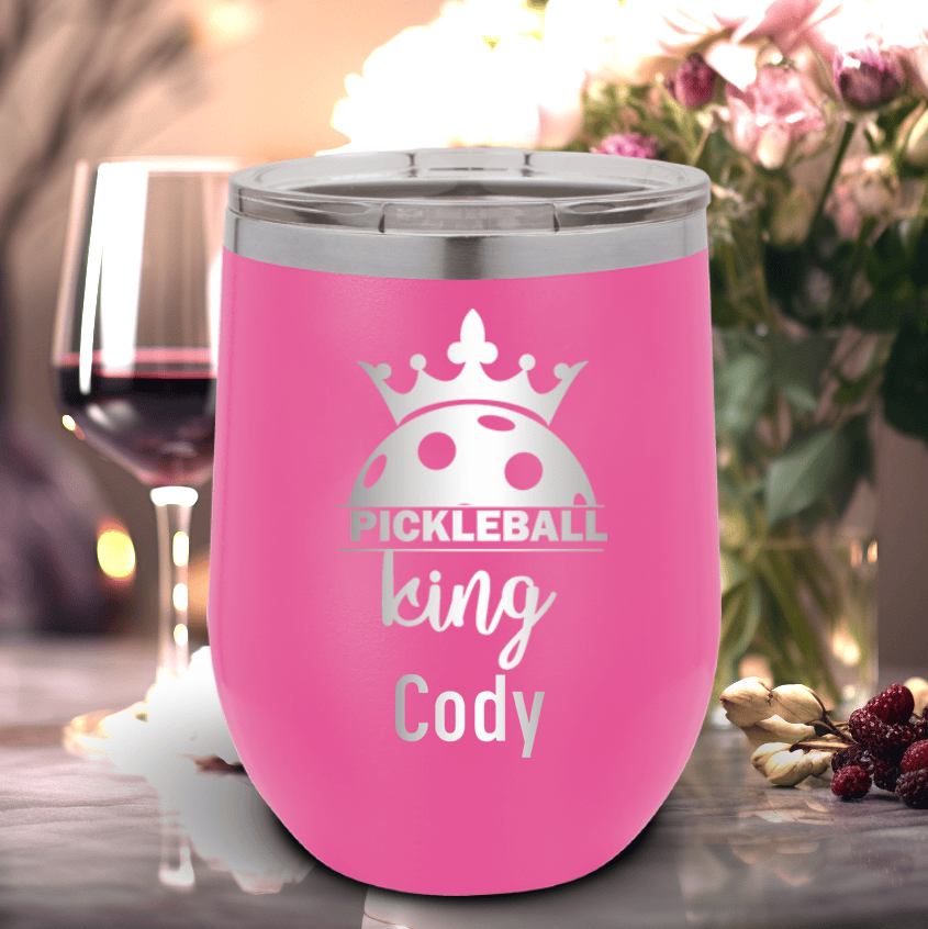 Personalized Pickle King Wine Tumbler for her, Customized Gifts for Women by Groovy Girl Gifts