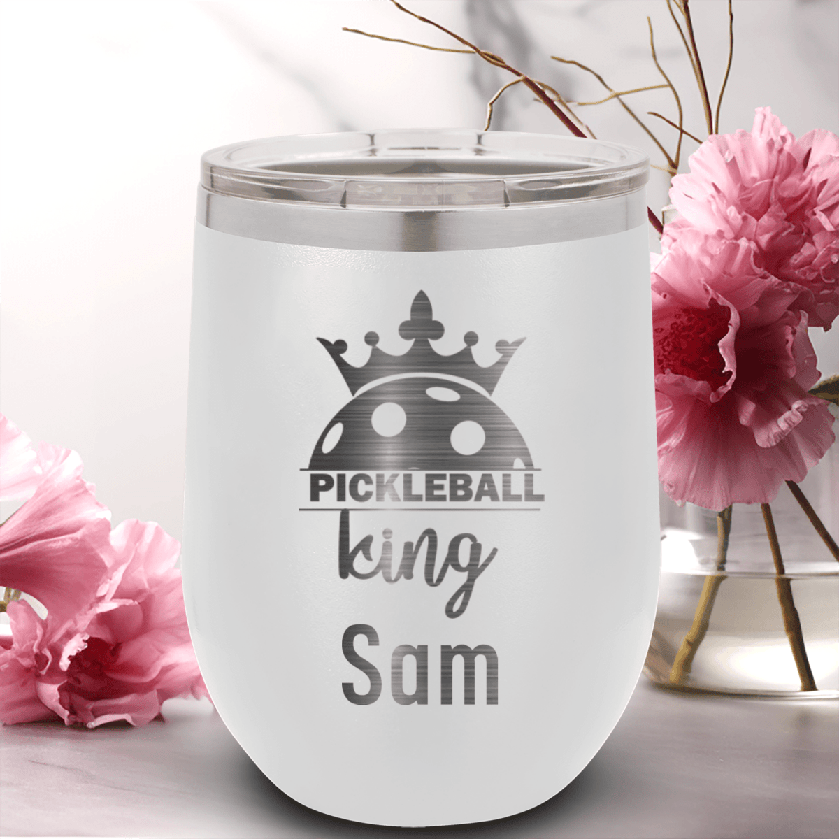 Personalized Pickle King Wine Tumbler for her, Customized Gifts for Women by Groovy Girl Gifts