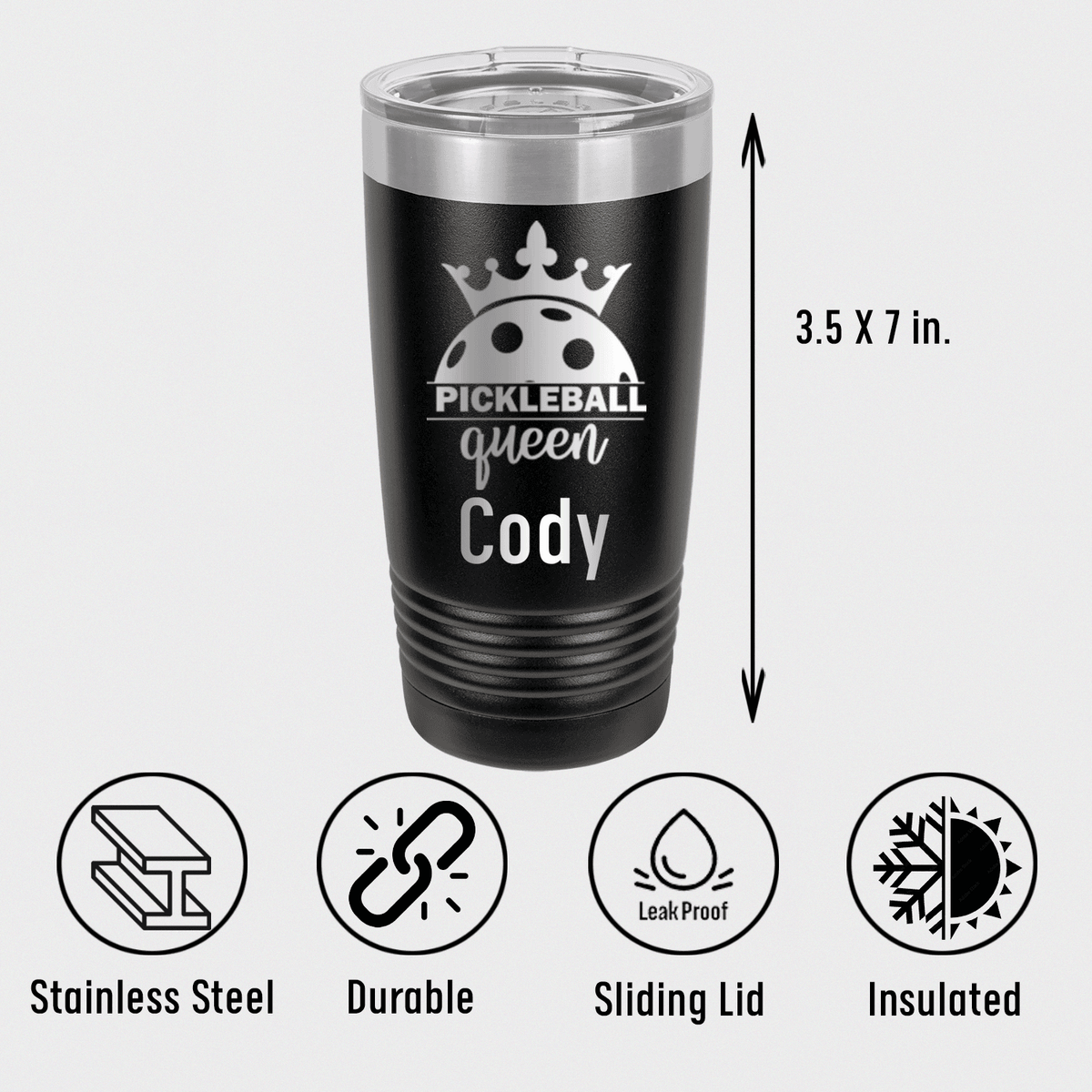 Personalized Pickle Queen Tumbler for her, Customized Gifts for Women by Groovy Girl Gifts